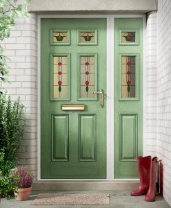 Traditional chartwell green composite front door