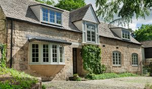 Sage green Residence 9 flush sash windows installation