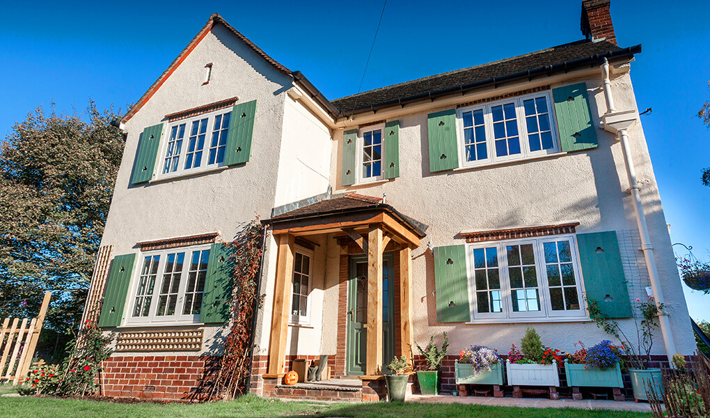 Full installation of white uPVC flush sash windows