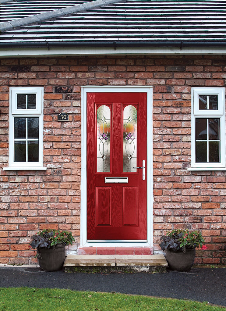 red composite door