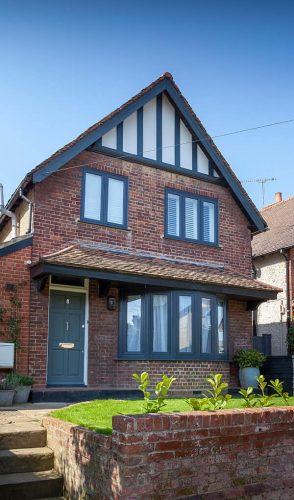 Black flush sash uPVC windows