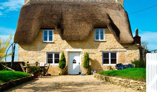 Light blue uPVC flush sash windows