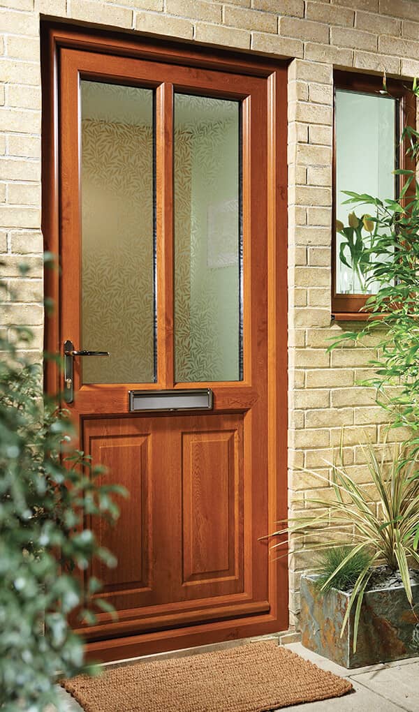 Oak effect uPVC front door