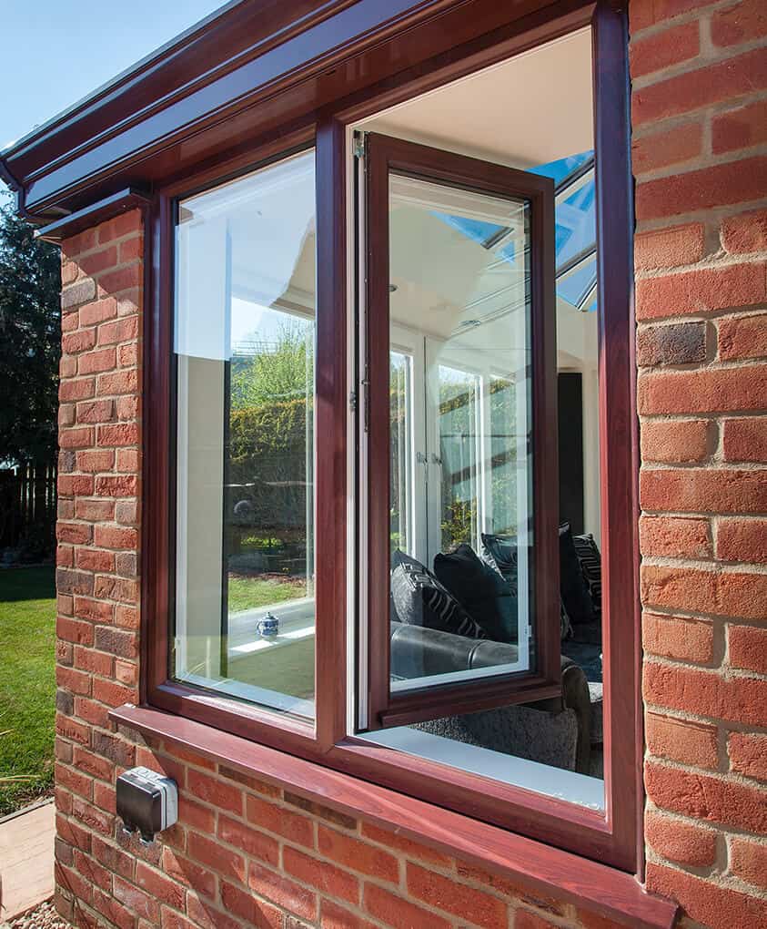 Rosewood uPVC tilt and turn window