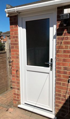 White uPVC entrance door