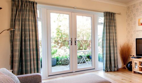 uPVC French door interior view