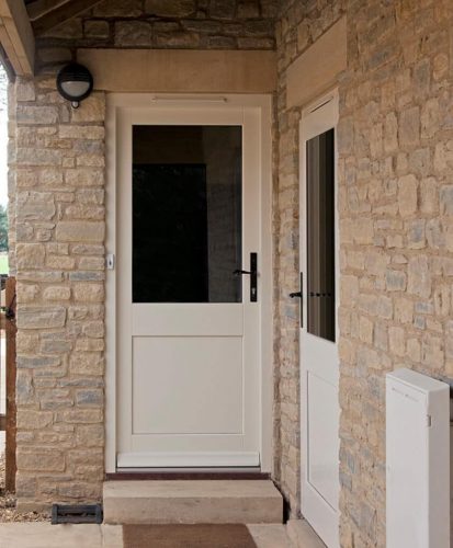 Cream timber entrance door