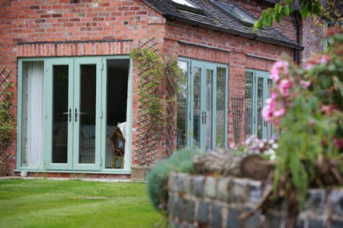 Green Aluminium French Door