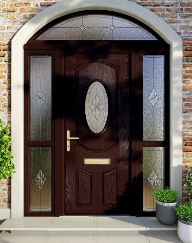 apeer traditional composite front door black