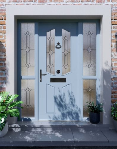 apeer traditional duck egg blue composite front door