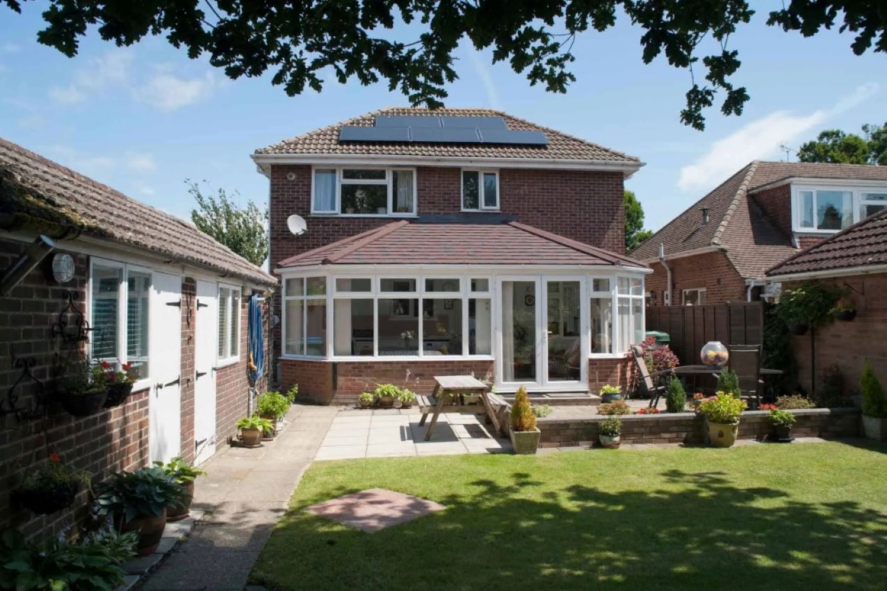 view of conservatory with guardian roof slate roof replacement